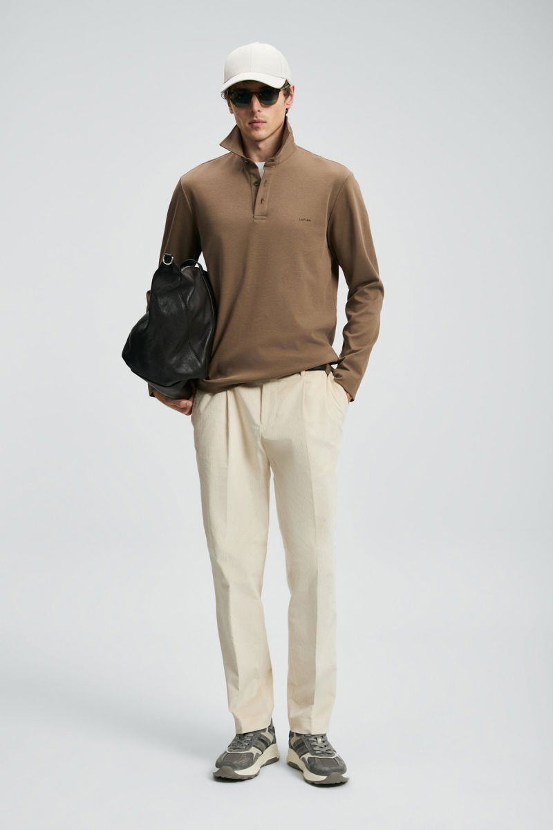 Lufian Erkek Rocky Smart Polo T-Shirt 112040044 Deve Tüyü - 2