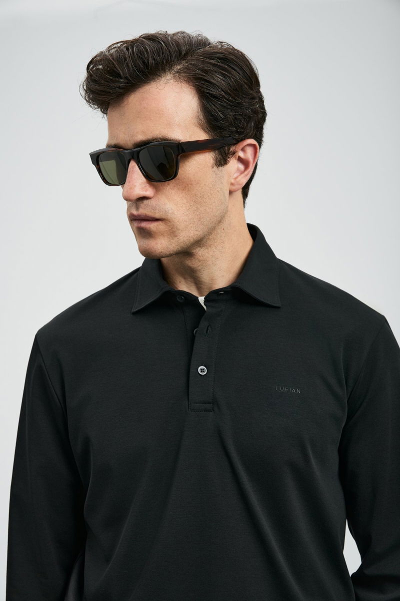 Lufian Erkek Rocky Smart Polo T-Shirt 112040044 Siyah - 3