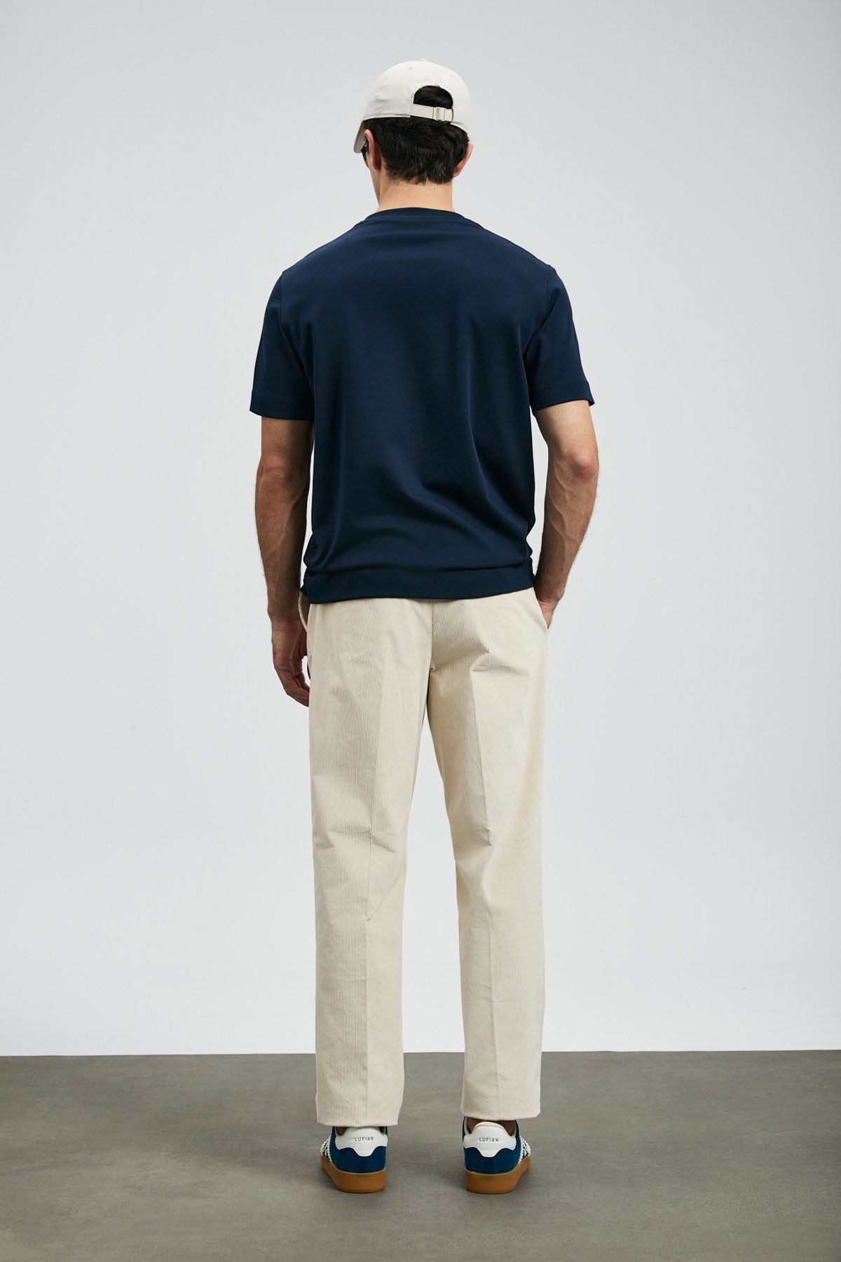 Lufian Erkek Roland Basic T-Shirt 112020058 Lacivert - 4