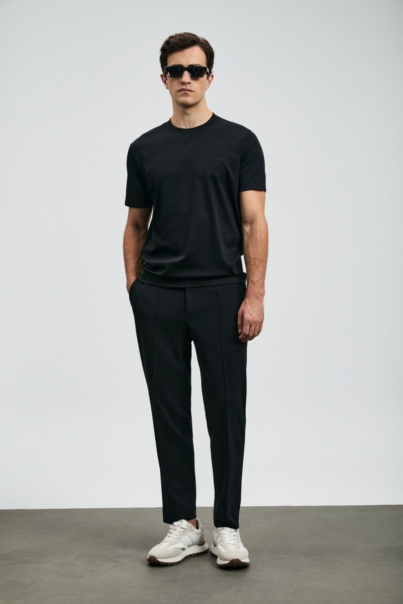 Lufian Erkek Roland Basic T-Shirt 112020058 Siyah - 2