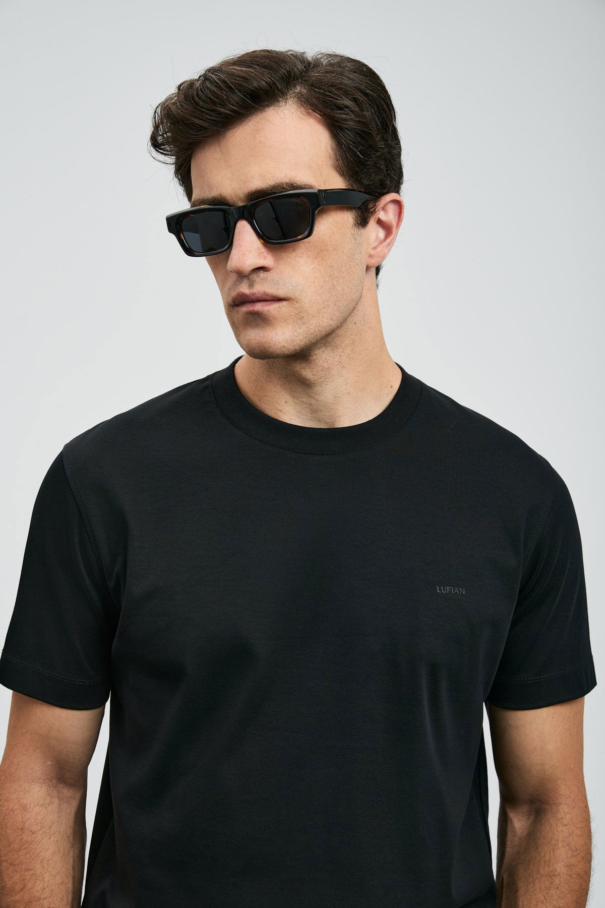 Lufian Erkek Roland Basic T-Shirt 112020058 Siyah - 3