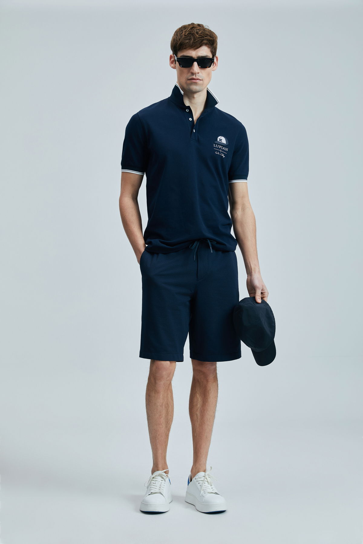 Lufian Erkek Sandor Smart Polo T-Shirt 111040223 Lacivert - 1