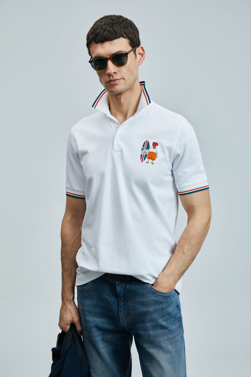 Lufian Erkek Sansa Smart Polo T-Shirt 111040218 Beyaz - 1