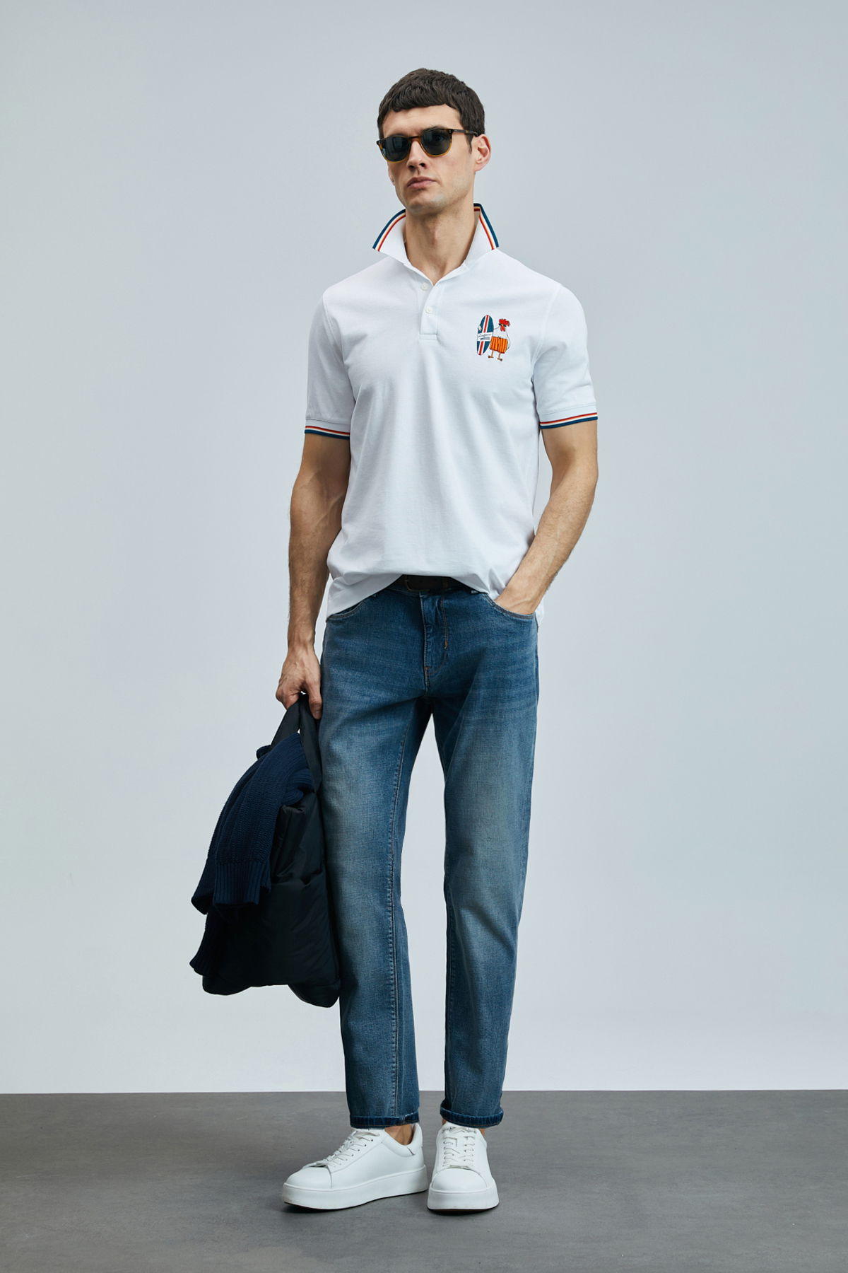Lufian Erkek Sansa Smart Polo T-Shirt 111040218 Beyaz - 2