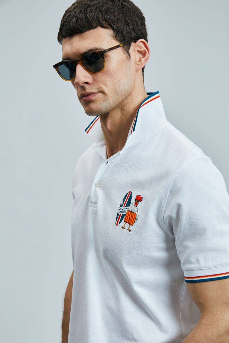 Lufian Erkek Sansa Smart Polo T-Shirt 111040218 Beyaz - 3