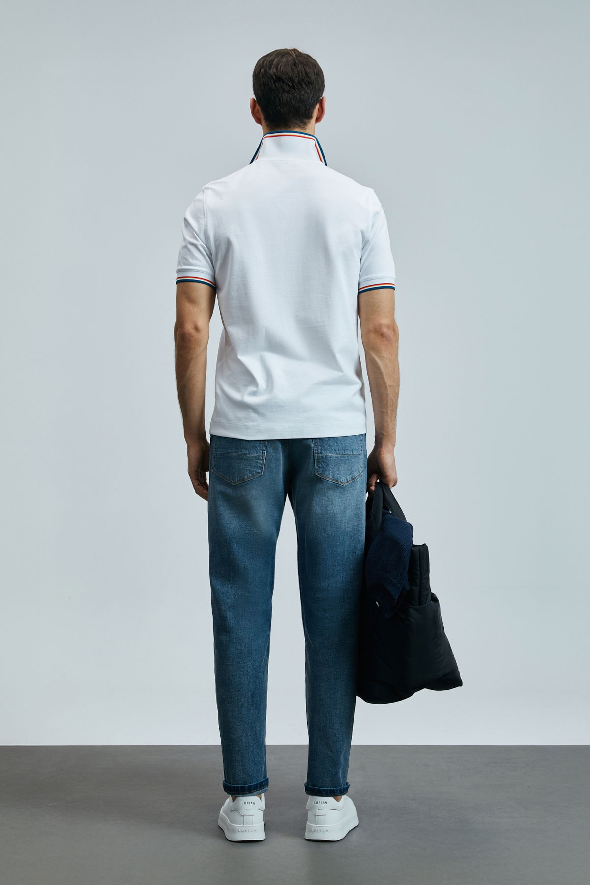 Lufian Erkek Sansa Smart Polo T-Shirt 111040218 Beyaz - 4