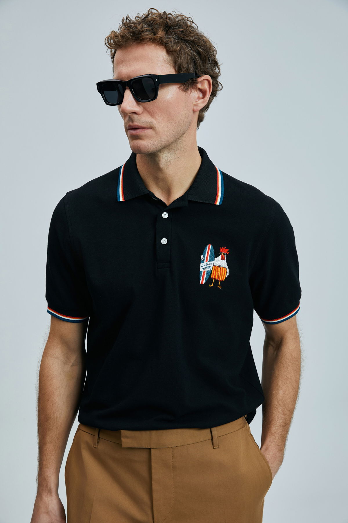 Lufian Erkek Sansa Smart Polo T-Shirt 111040218 Siyah - 3