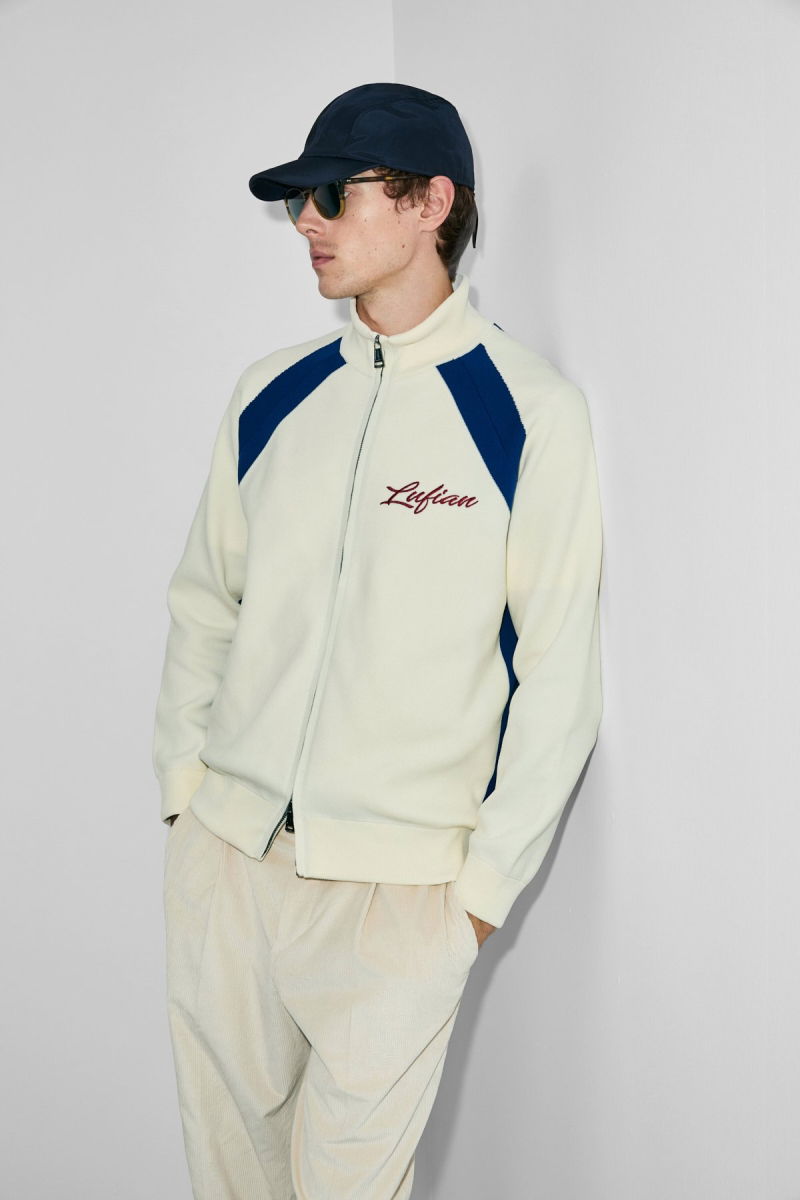 Lufian Erkek Shıne Hırka 112100081 Kırık Beyaz - 2