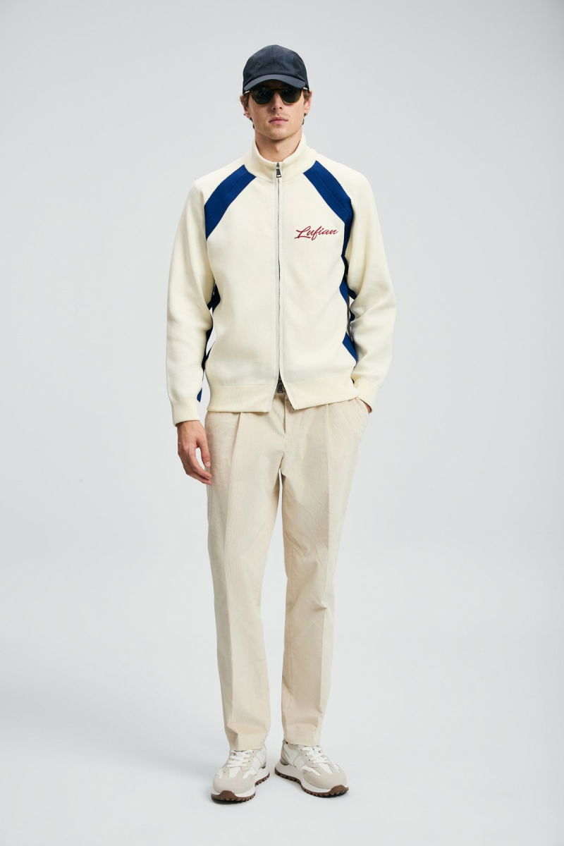 Lufian Erkek Shıne Hırka 112100081 Kırık Beyaz - 3