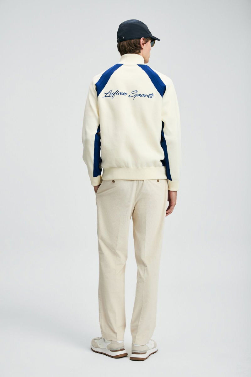 Lufian Erkek Shıne Hırka 112100081 Kırık Beyaz - 4