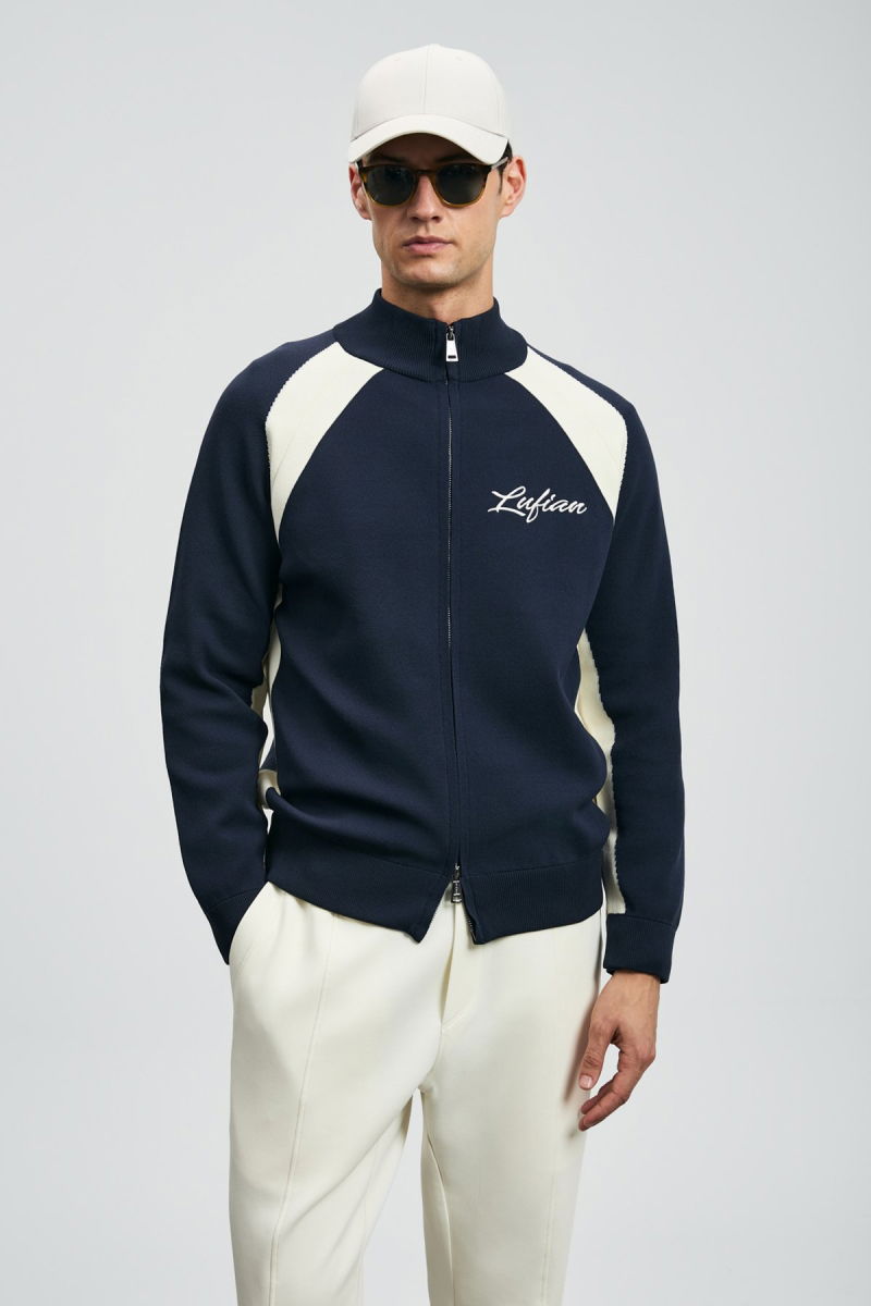 Lufian Erkek Shıne Hırka 112100081 Lacivert - Lufian