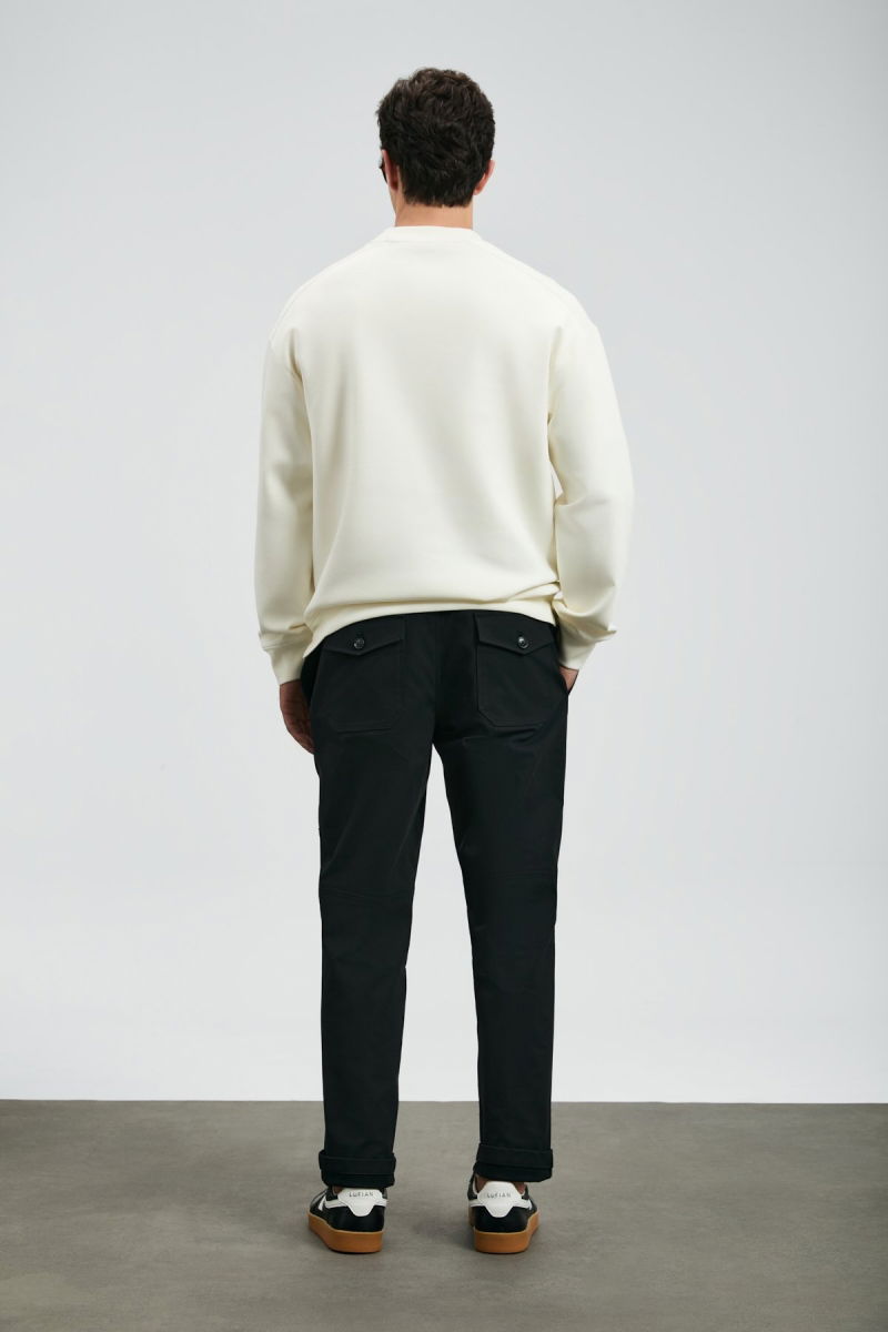 Lufian Erkek Sımba Sweatshirt 112030175 Kırık Beyaz - 4