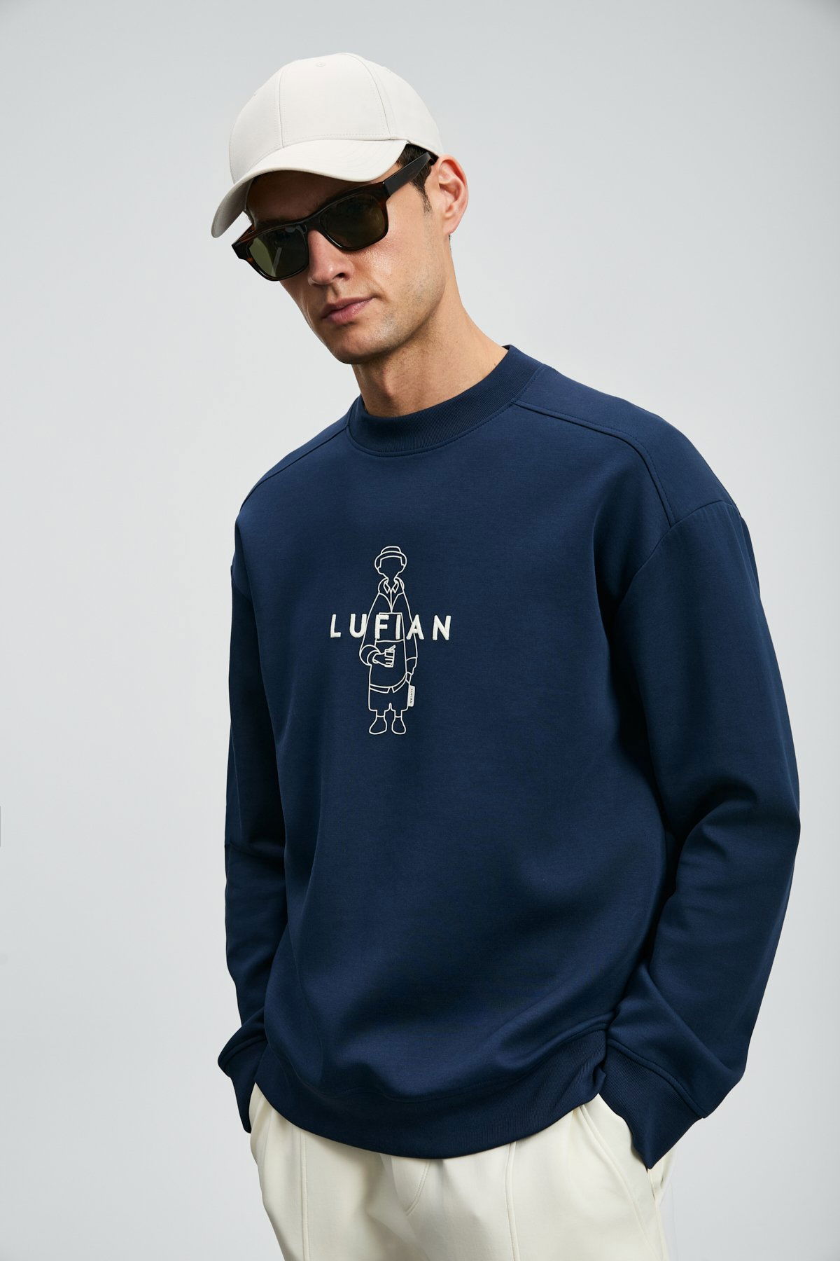Lufian Erkek Sımba Sweatshirt 112030175 Lacivert - 1