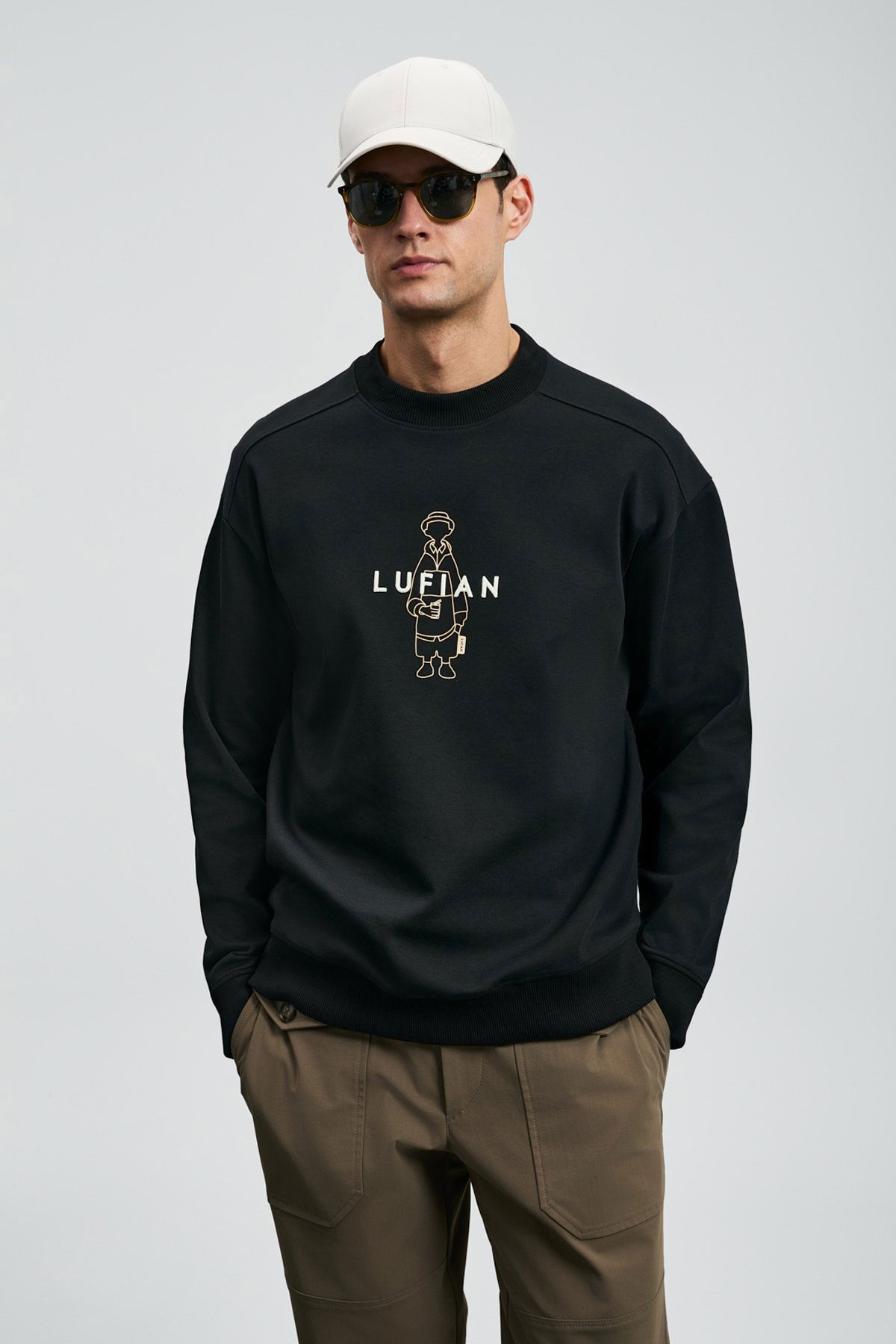Lufian Erkek Sımba Sweatshirt 112030175 Siyah - 1