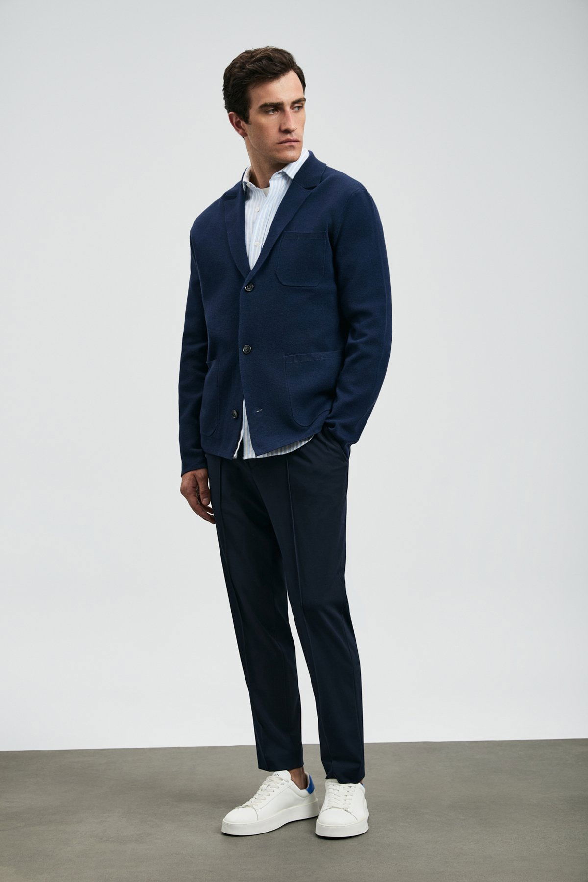 Lufian Erkek Sımon Smart Chino Slim Fit Pantolon 112190329 Lacivert - 1