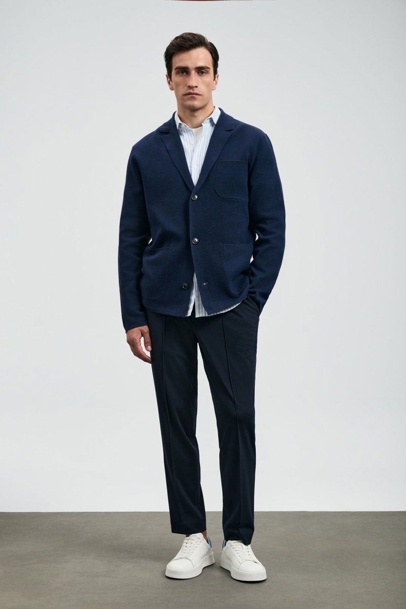 Lufian Erkek Sımon Smart Chino Slim Fit Pantolon 112190329 Lacivert - 3