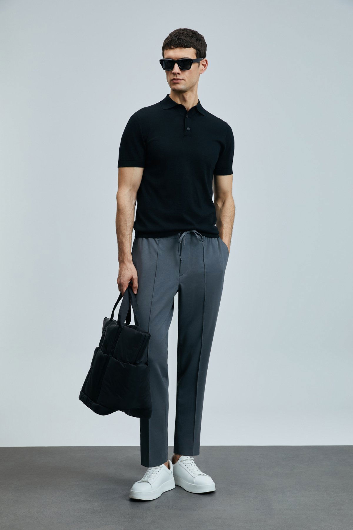 Lufian Erkek Sımon Smart Slim Fit Chino Pantolon 111190337 Antrasit - 1