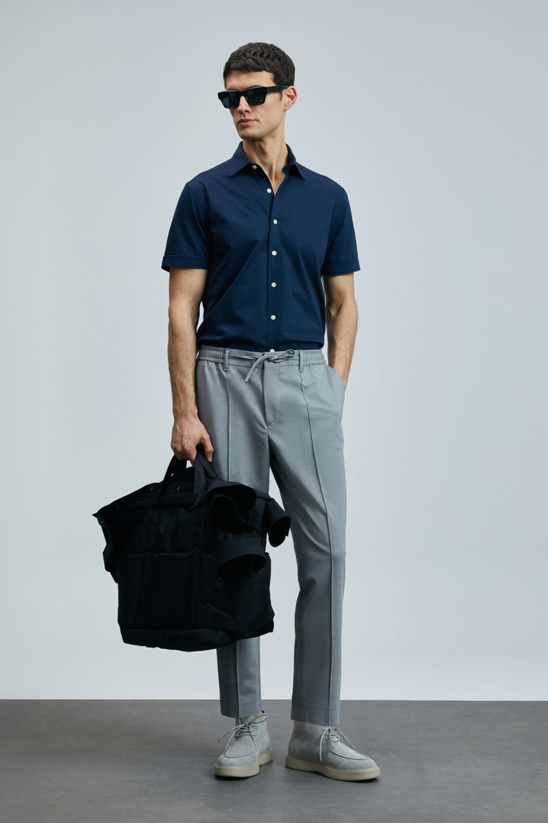 Lufian Erkek Sımon Smart Slim Fit Chino Pantolon 111190337 Gri - 3