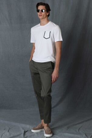 Lufian Erkek Sırıus Modern Grafik T-Shirt 111020169 Beyaz - 2