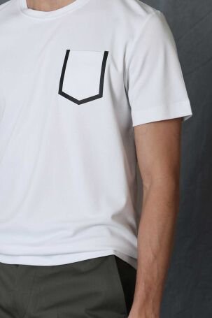 Lufian Erkek Sırıus Modern Grafik T-Shirt 111020169 Beyaz - 3