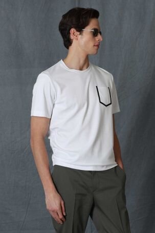 Lufian Erkek Sırıus Modern Grafik T-Shirt 111020169 Beyaz - 4