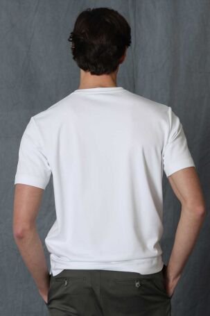 Lufian Erkek Sırıus Modern Grafik T-Shirt 111020169 Beyaz - 5