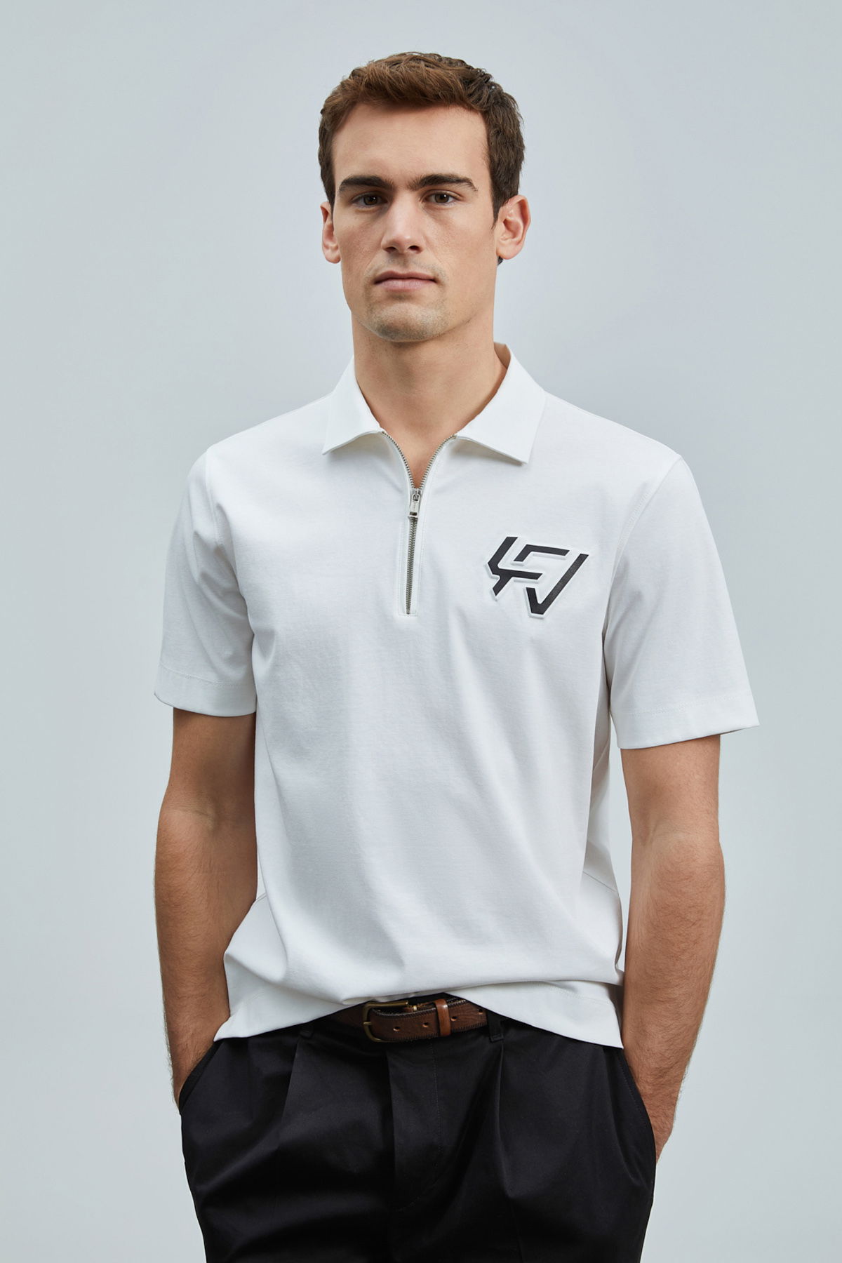 Lufian Erkek Slash Smart Polo T-Shirt 111040224 Kırık Beyaz - 2