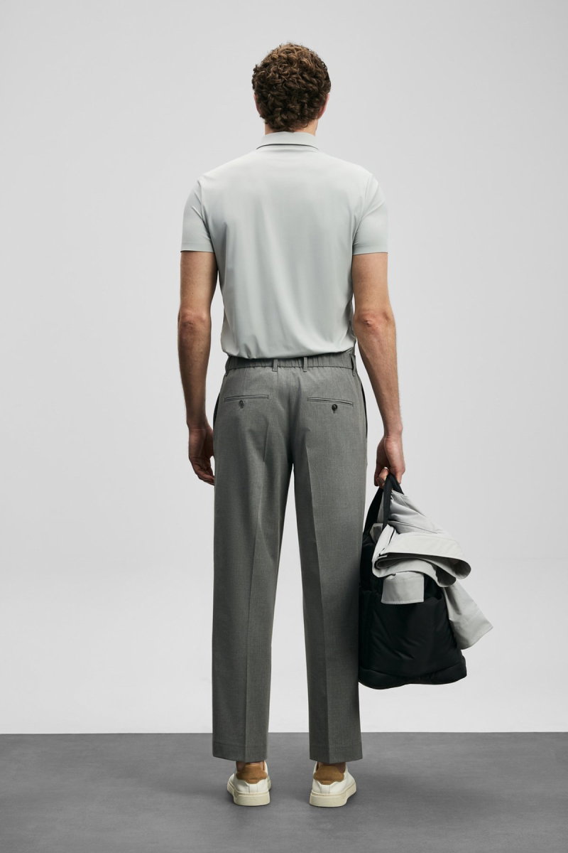 Lufian Erkek Spencer Hi- Tech Performance Dikişsiz Polo T-Shirt 111040240 Açık Gri - 4