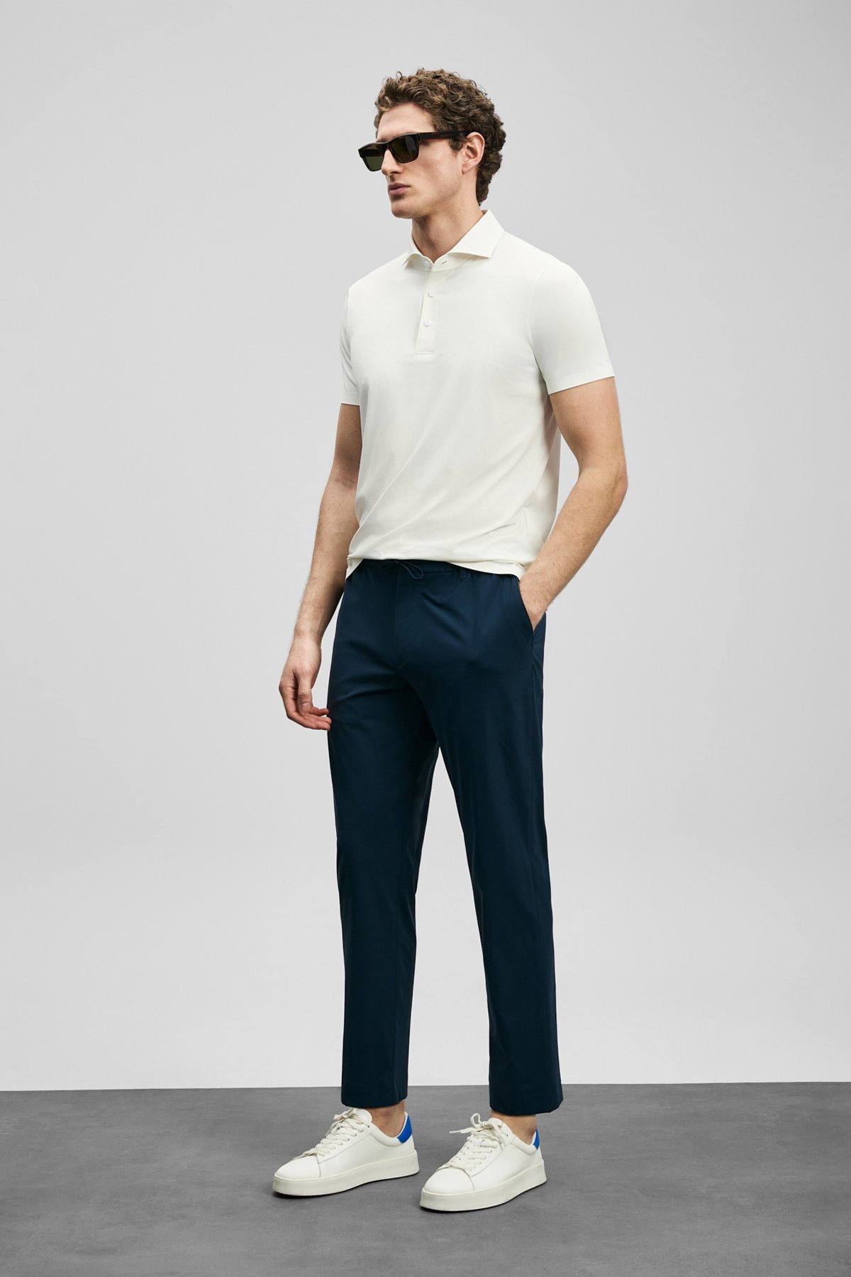 Lufian Erkek Spencer Hi- Tech Performance Dikişsiz Polo T-Shirt 111040240 Beyaz - 2