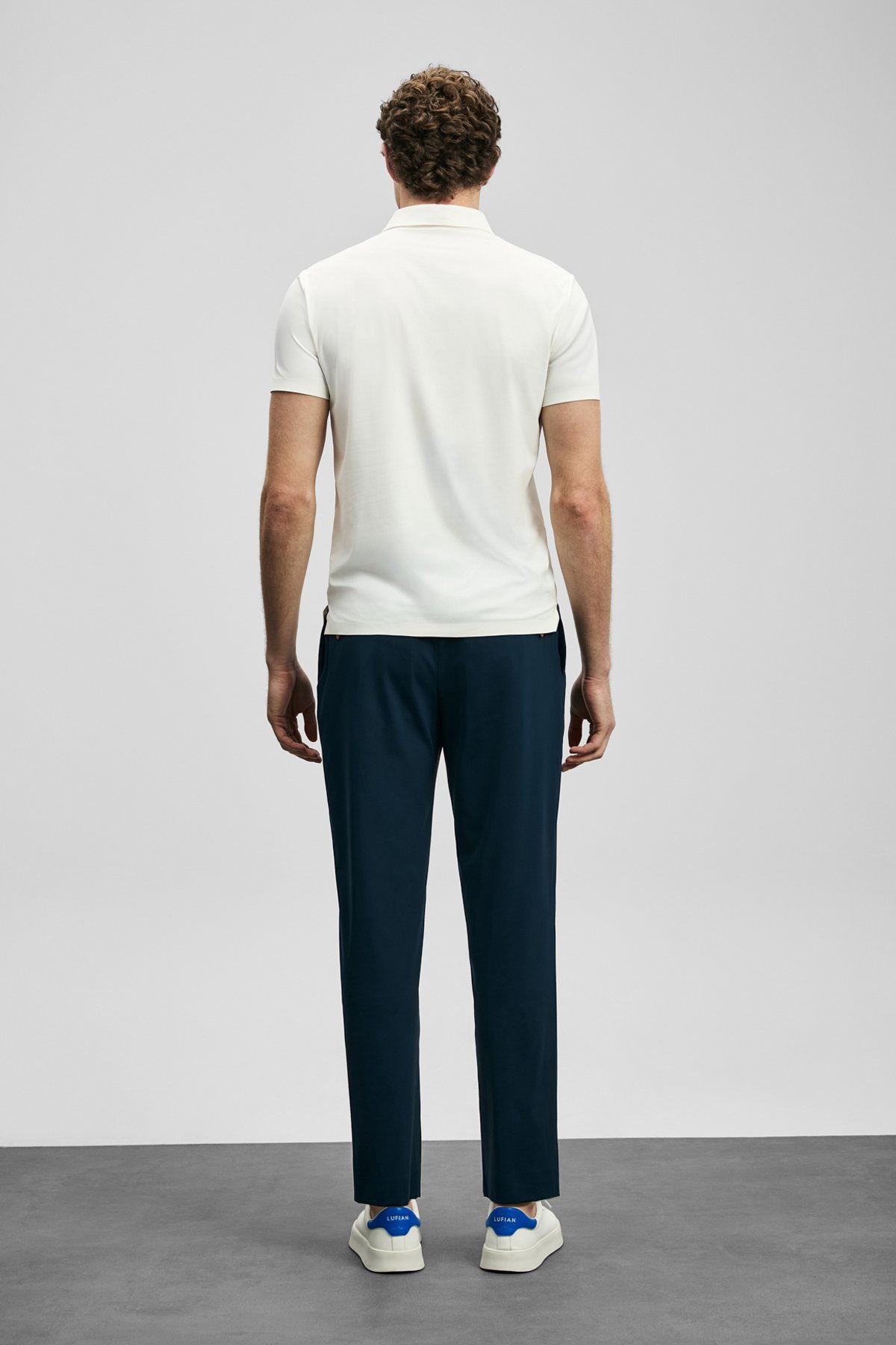 Lufian Erkek Spencer Hi- Tech Performance Dikişsiz Polo T-Shirt 111040240 Beyaz - 4