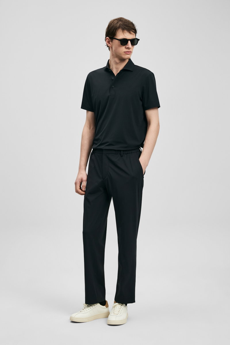 Lufian Erkek Spencer Hi- Tech Performance Dikişsiz Polo T-Shirt 111040240 Siyah - 2