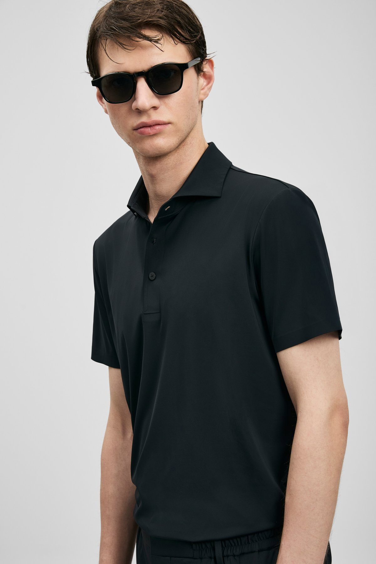 Lufian Erkek Spencer Hi- Tech Performance Dikişsiz Polo T-Shirt 111040240 Siyah - 3