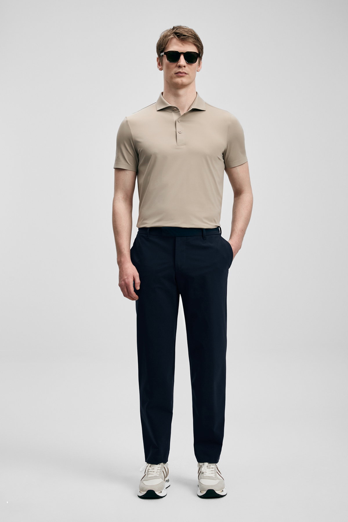 Lufian Erkek Spencer Hi- Tech Performance Dikişsiz Polo T-Shirt 111040240 Toprak - 2