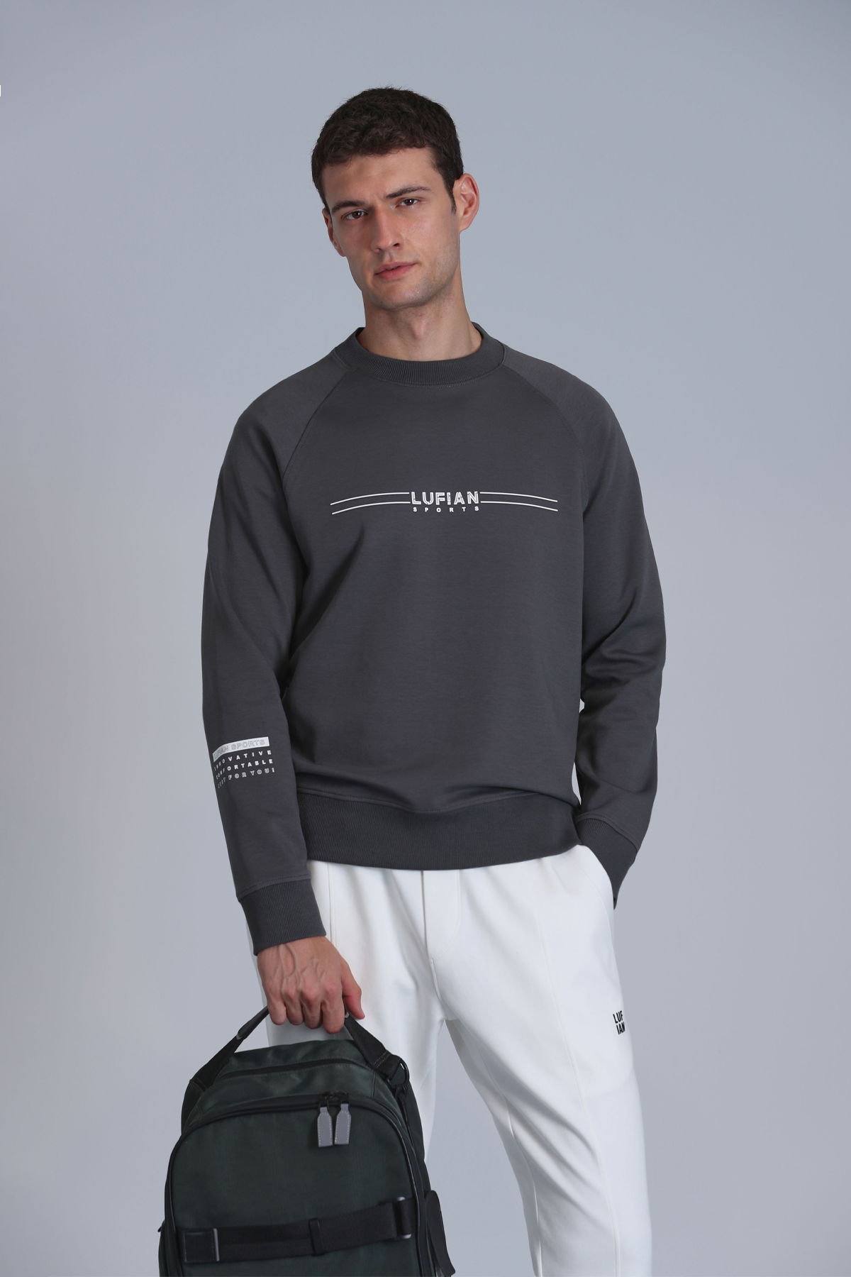 Lufian Erkek Squıre Sweatshirt 112030144 Haki - 1