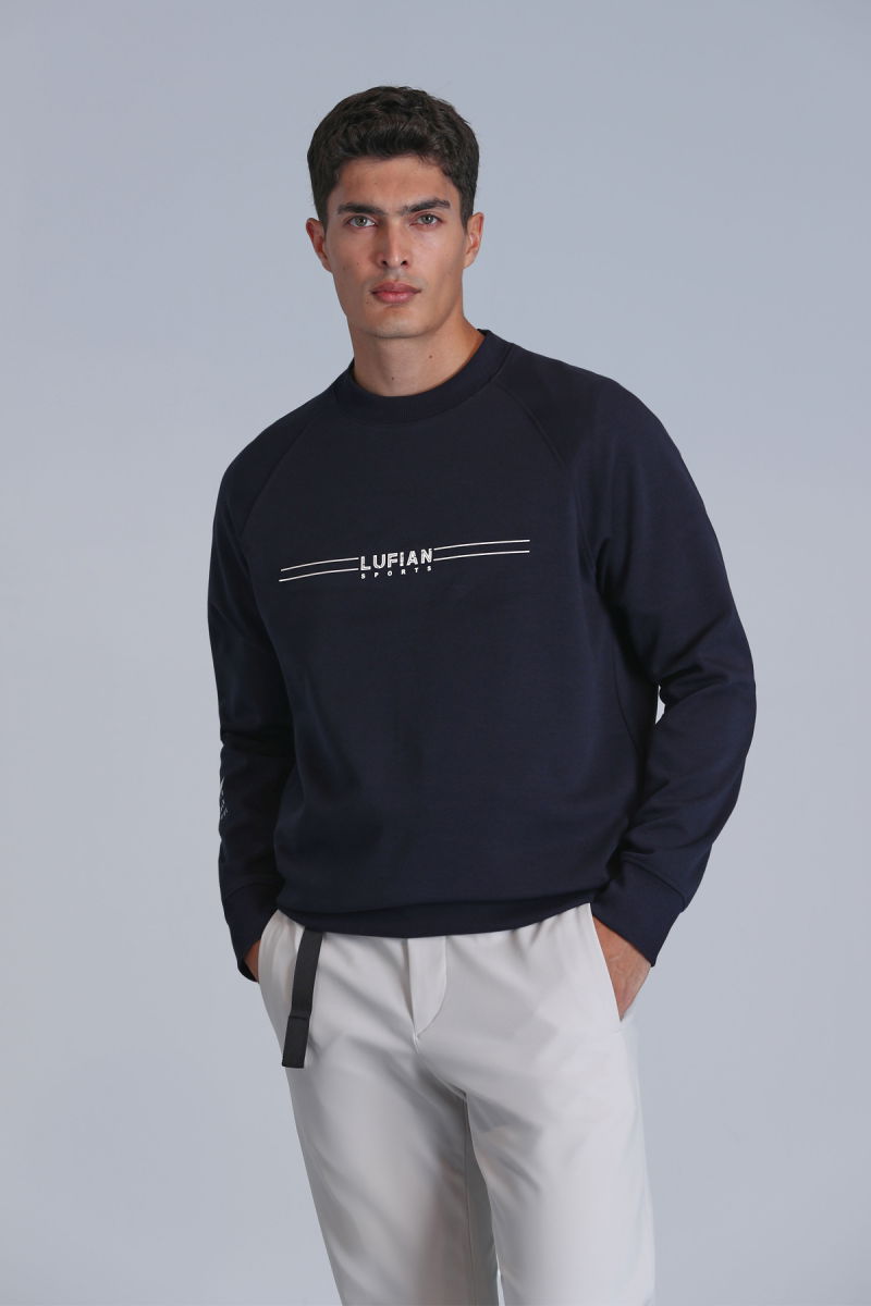 Lufian Erkek Squıre Sweatshirt 112030144 Lacivert 