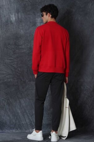Lufian Erkek Star Sweatshirt 627112030098 Kırmızı - 5