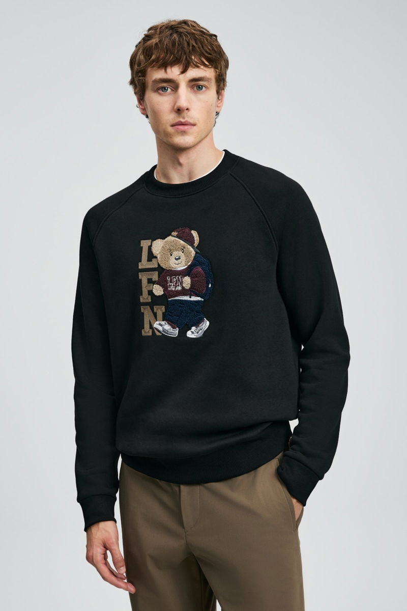 Lufian Erkek Storm Sweatshirt 112030172 Siyah - 1