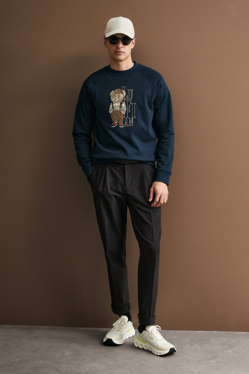 Lufian Erkek Storm Sweatshirt Lacivert - 2