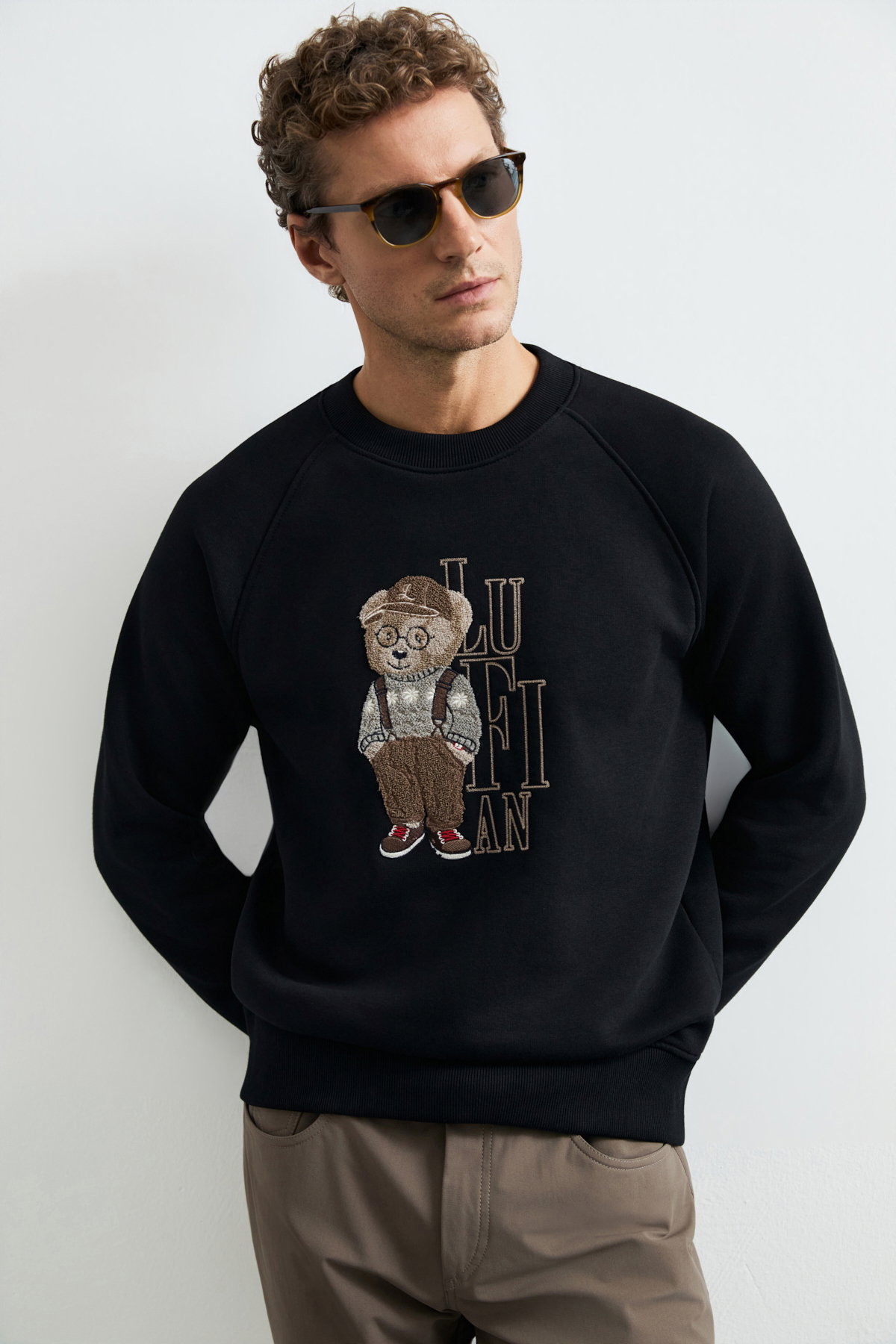 Lufian Erkek Storm Sweatshirt Siyah - 1