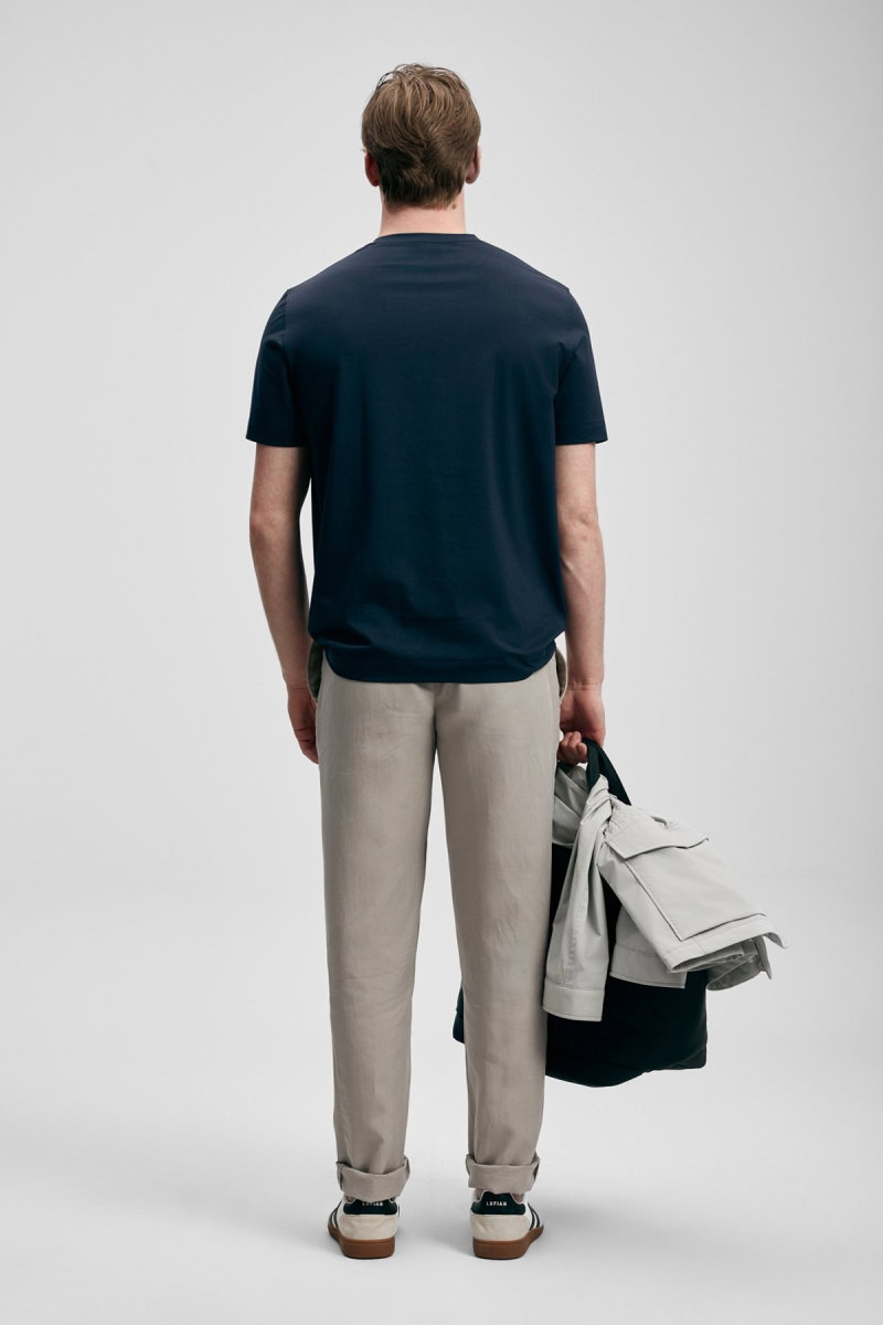 Lufian Erkek Surge Modern Grafik T-Shirt 111020317 Lacivert - 4