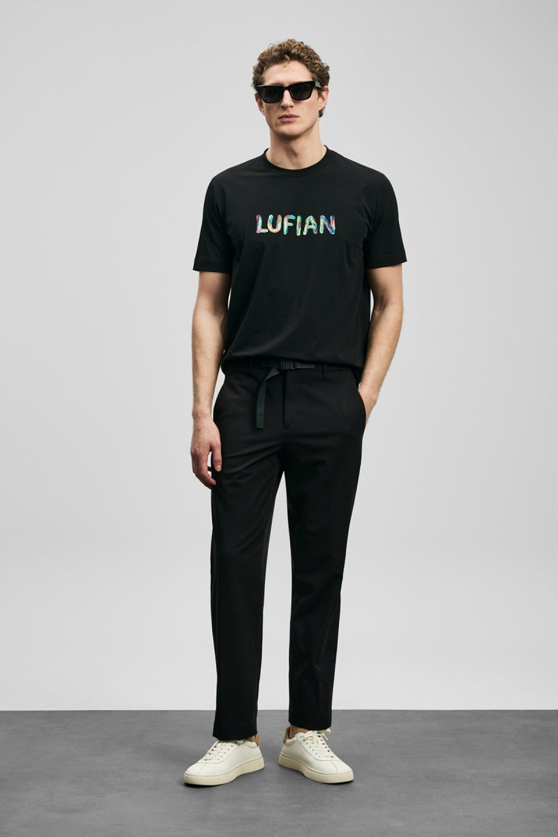 Lufian Erkek Surge Modern Grafik T-Shirt 111020317 Siyah - 2