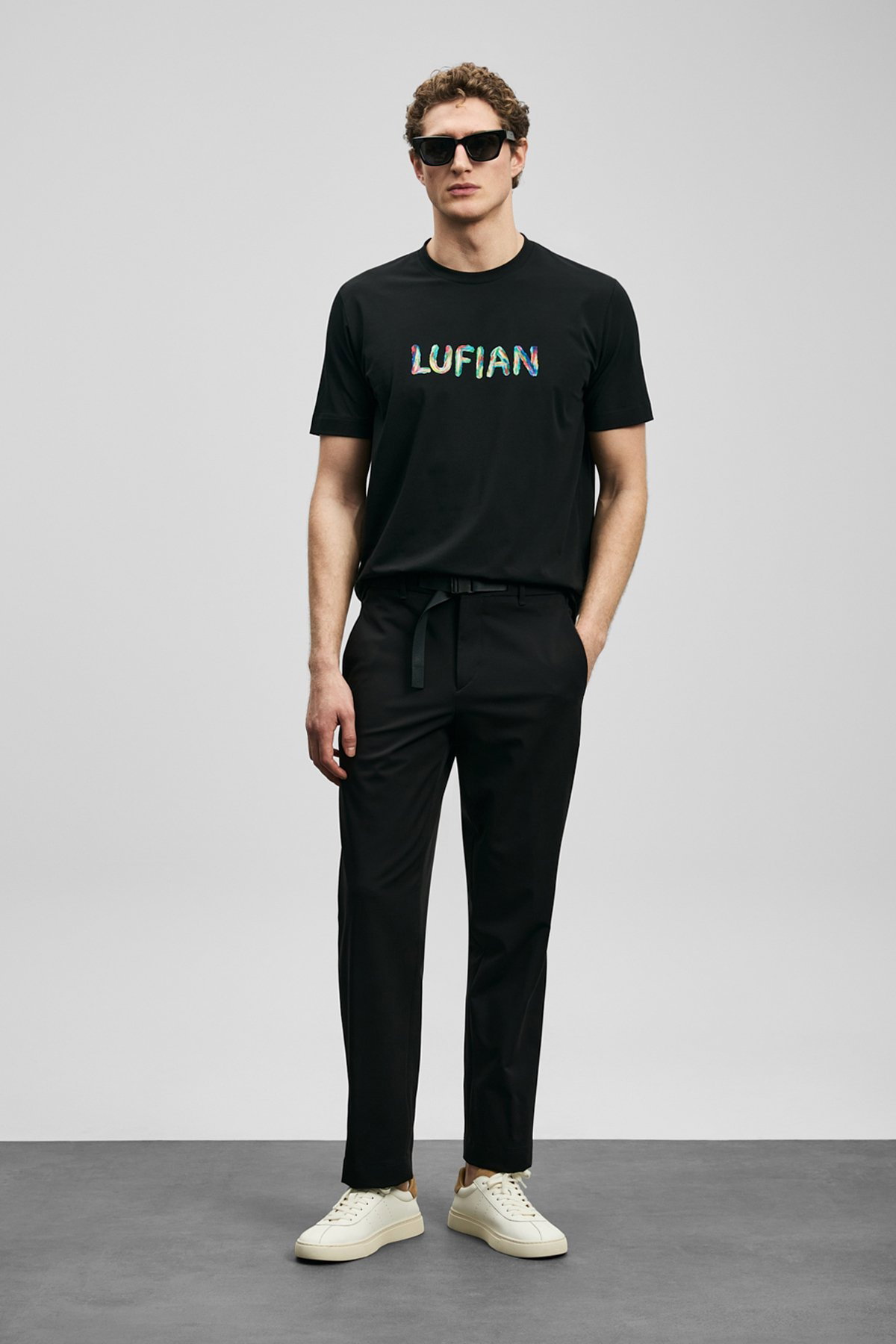 Lufian Erkek Surge Modern Grafik T-Shirt 111020317 Siyah - 2