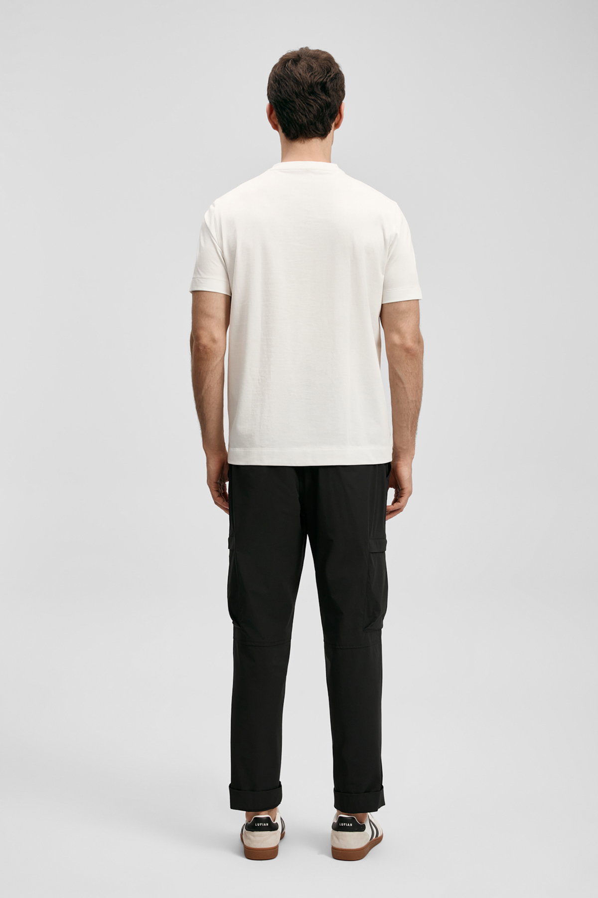 Lufian Erkek Thınk Modern Grafik T-Shirt 111020310 Kırık Beyaz - 4