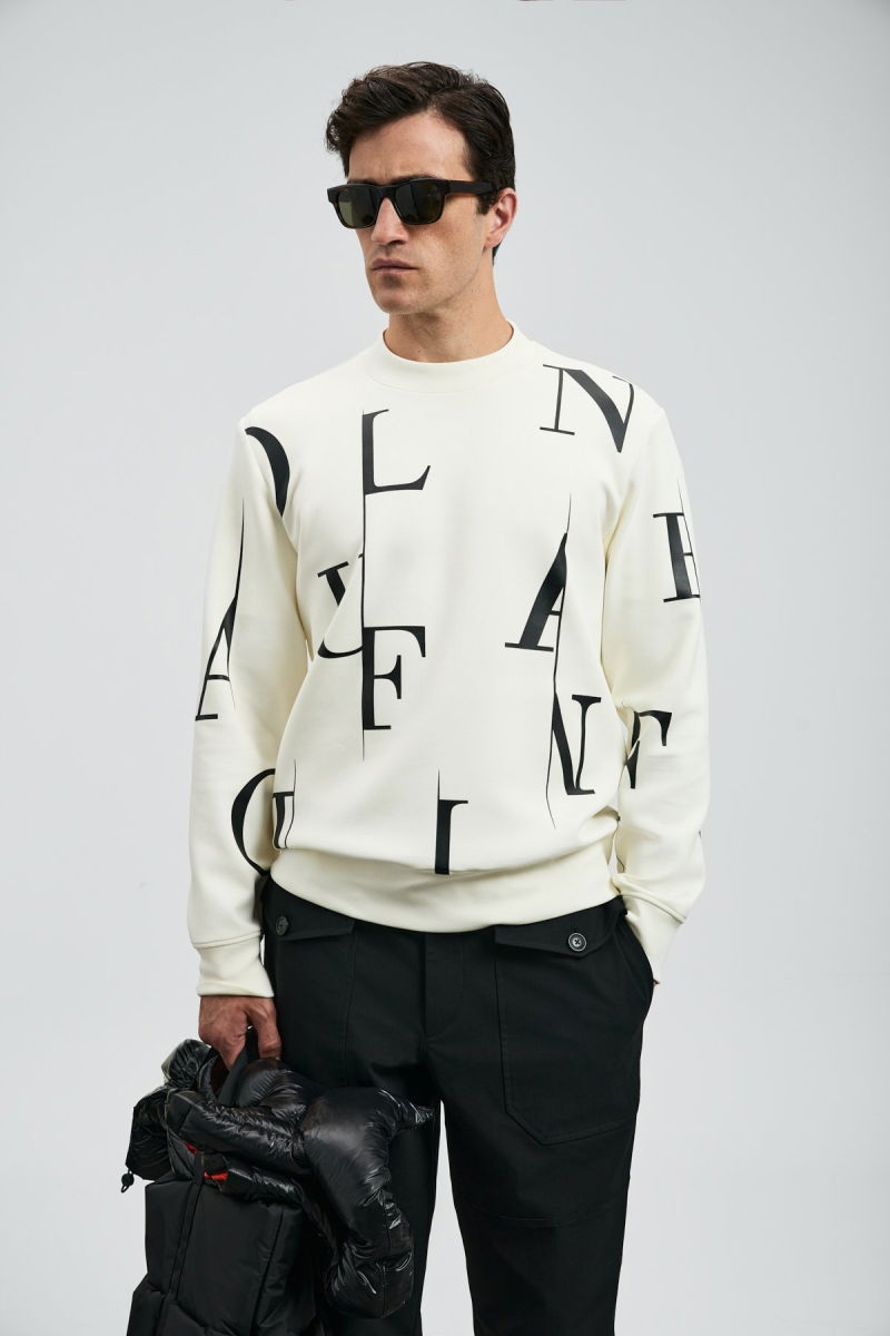 Lufian Erkek Tıffany Sweatshirt 112030184 Kırık Beyaz - 2