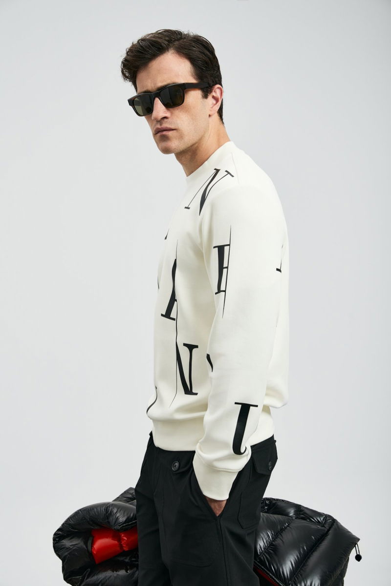 Lufian Erkek Tıffany Sweatshirt 112030184 Kırık Beyaz - 3