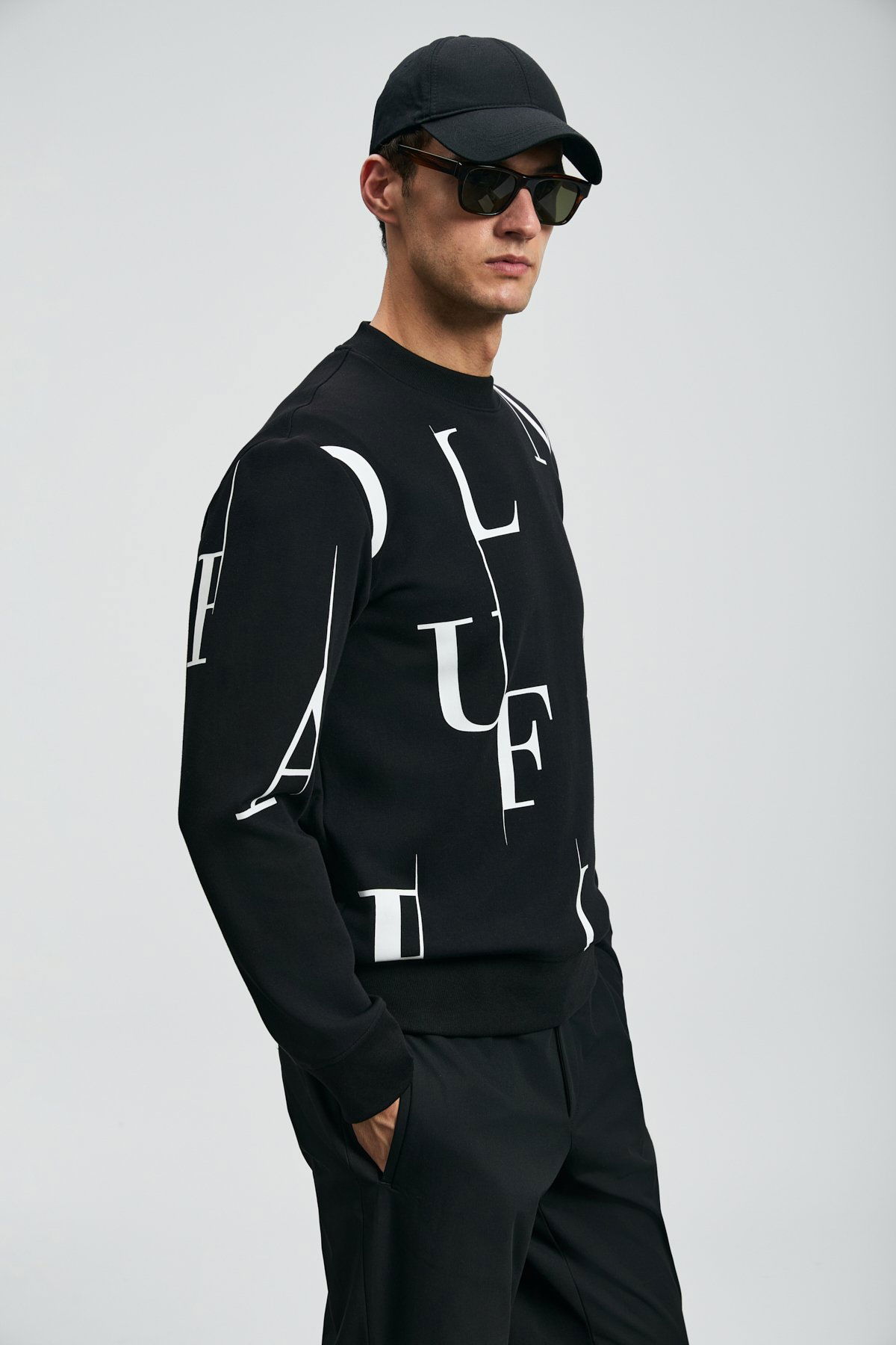 Lufian Erkek Tıffany Sweatshirt 112030184 Siyah - 1