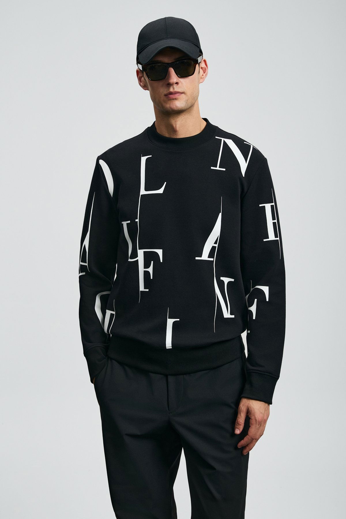Lufian Erkek Tıffany Sweatshirt 112030184 Siyah - 3