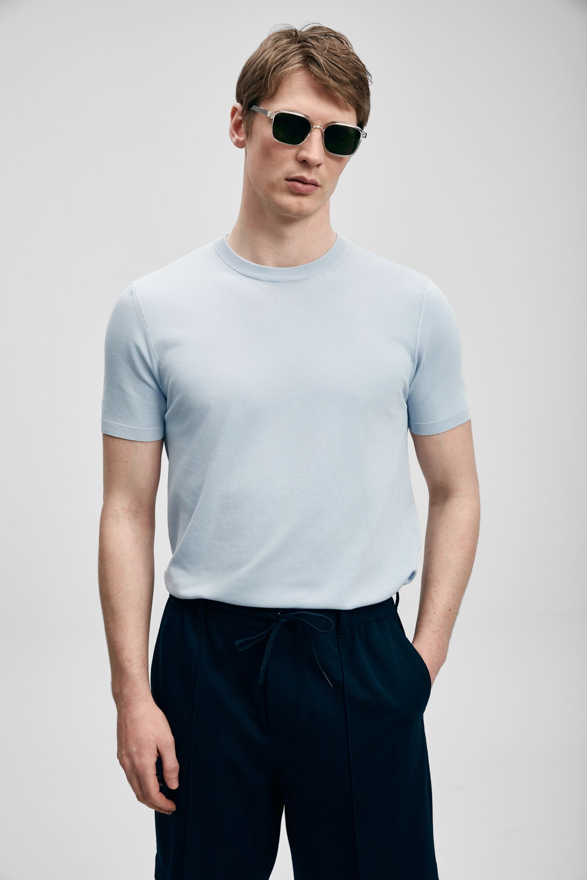 Lufian Erkek Tıno Modal Karışımlı Kazak 111090156 Açık Gri - 1