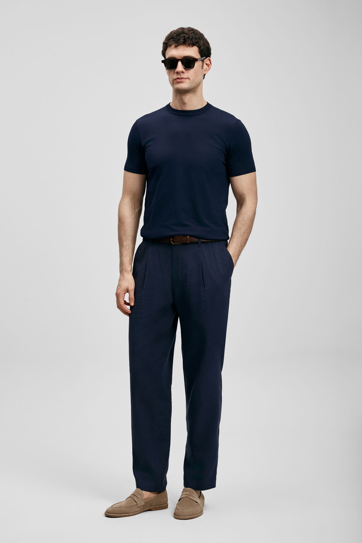 Lufian Erkek Tıno Modal Karışımlı Kazak 111090156 Koyu Lacivert - 2