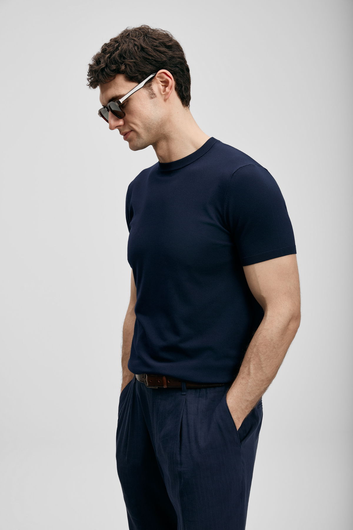 Lufian Erkek Tıno Modal Karışımlı Kazak 111090156 Koyu Lacivert - 3